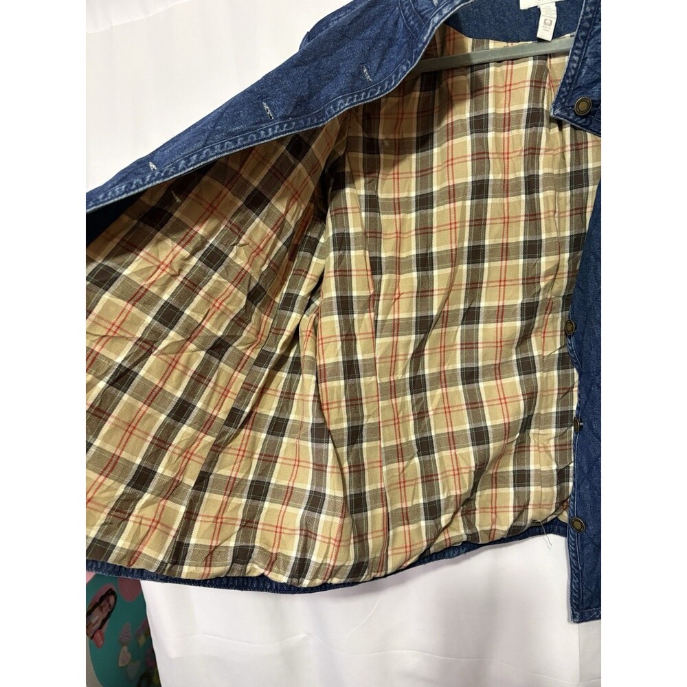 Charter Club Quilted Denim Jean Jacket in Dark Blue - Picture 9 of 9